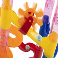 Set 50 piese pista cu bile Marble Mountain, multicolor, Grafix 16-6134